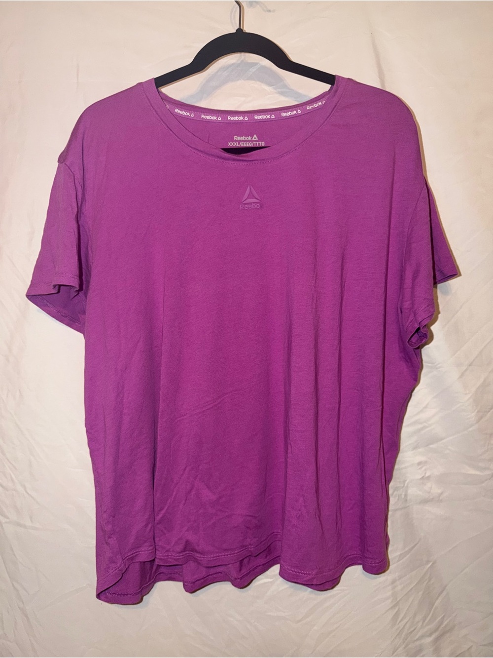 Reebok Women's Crewneck Short-Sleeve Tee in Magenta